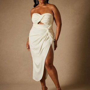 BRAND NEW Bridal by ELOQUII Twisted Top Dress in Ivory